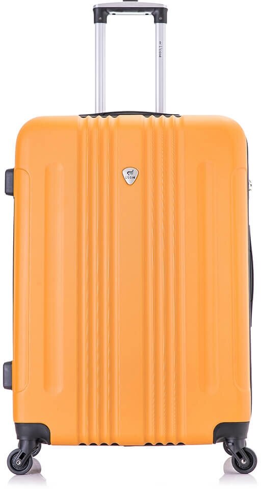Чемодан на колесах L case Bangkok. Большой L, АВС пластик. Оранжевый дорожный чемодан на колесиках для путешествий и поездок.