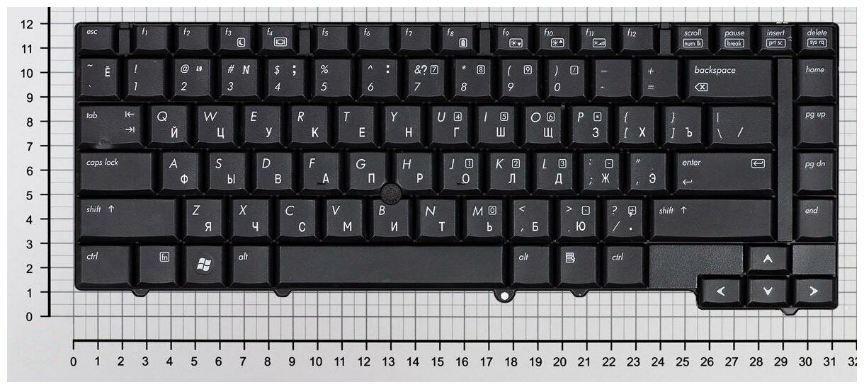 Клавиатура для ноутбука HP 483010-251 Русская черная без Track Point