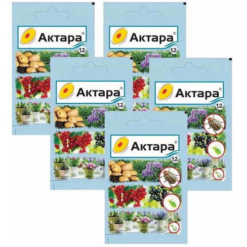 Средство защиты растений актара 1.2 гр х 5 шт, от колорадского жука, тли, белокрылки, трипсов, почвенных мушек ваше хозяйство средство против вредителей растений актара 9 мл инсектицид кишечно контактного действия 2 шт