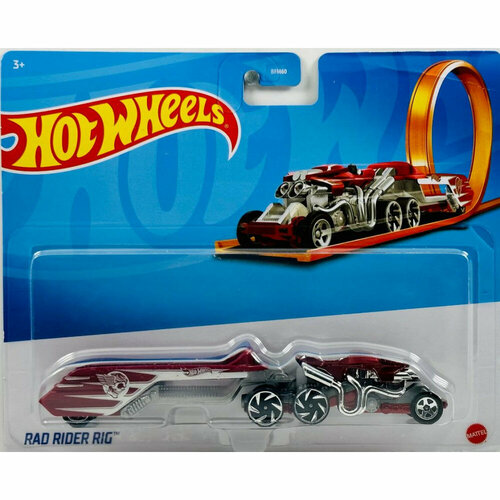 Машинка грузовик-трейлер Hot Wheels Rad Rider Rig BFM60-HMG02 трейлер hot wheels bfm60 1 64