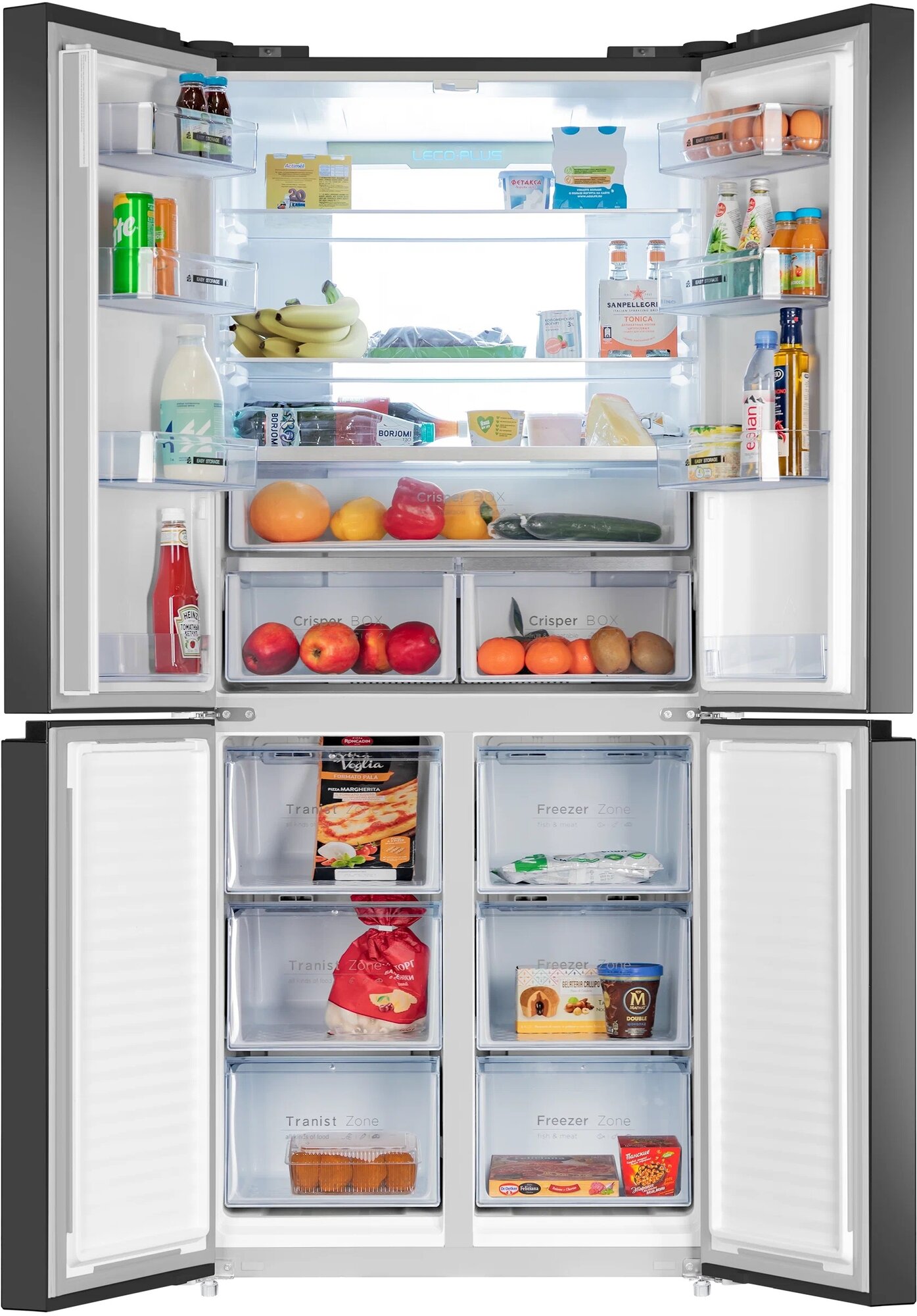 Холодильник трехкамерный Maunfeld MFF181NFSB - фотография № 3