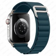 Нейлоновый тканевый ремешок "Альпийская петля" для Apple Watch Series 1-8 и Ultra - 42/44/45/49 мм (эпл вотч), тихоокеанский синий