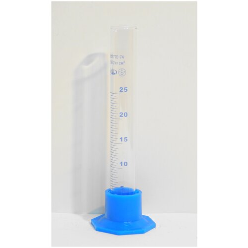 Цилиндры: Цилиндр Ц-3-25-25 мл с носиком и шкалой ЭксимКаргоТрейд стеклоприбор цилиндр на пластмассовом основании объём 250 мл со шкалой