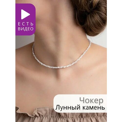 Чокер, бисер, длина 45 см, белый