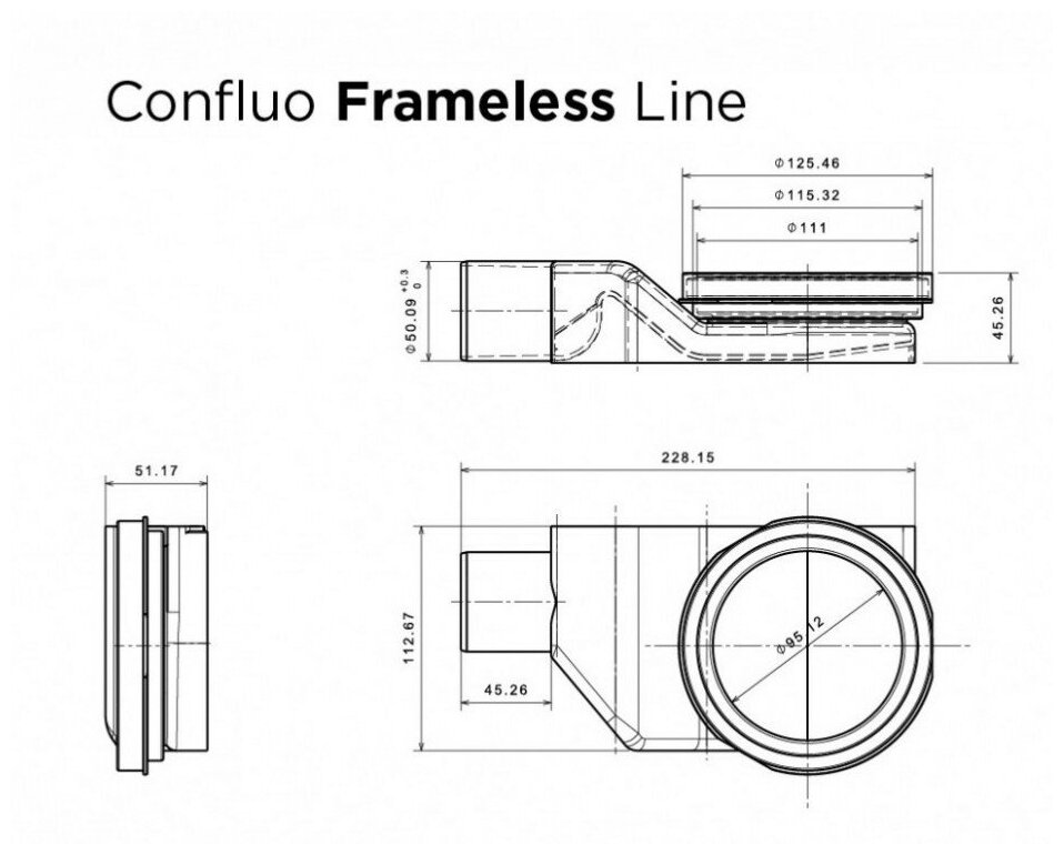 Лоток душевой Confluo Frameless Line 850 мм Black Matte, Pestan 13701322 - фотография № 4