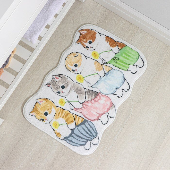 Коврик для дома Доляна «Котята», для детей, 39.5×60.5 см