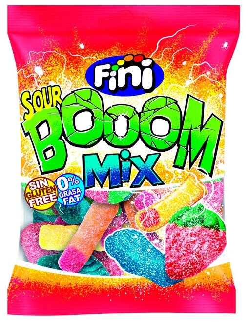 Мармелад жевательный "Sour Boom Mix" 90гр FINI/Испания