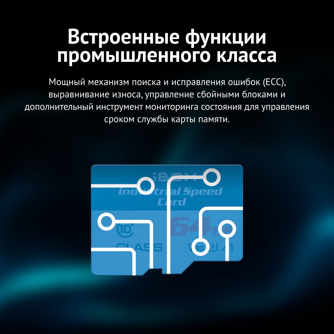 Карта памяти microSDXC 64GB iBOX Industrial Speed Card