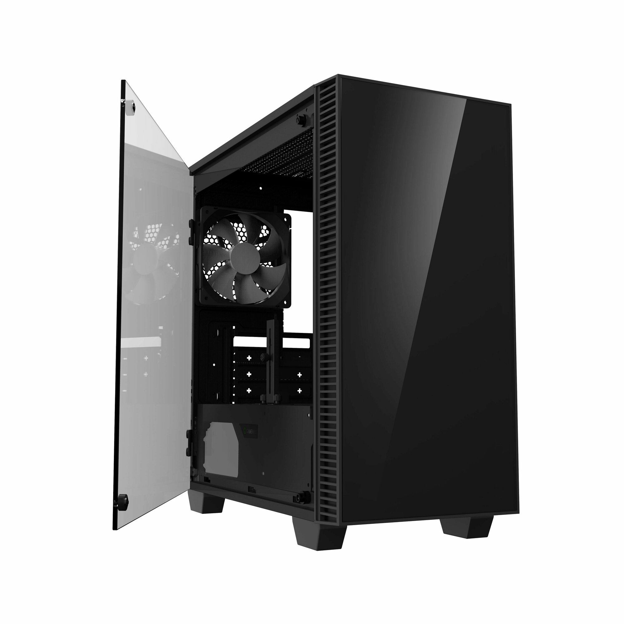 GameMax Компьютерный корпус без блока питания mATX/ Gamemax Mini Abyss mATX case black w/o PSU w/2xUSB30 w/1x12cm ARGB rear fan (FN-12Rainbow-M)