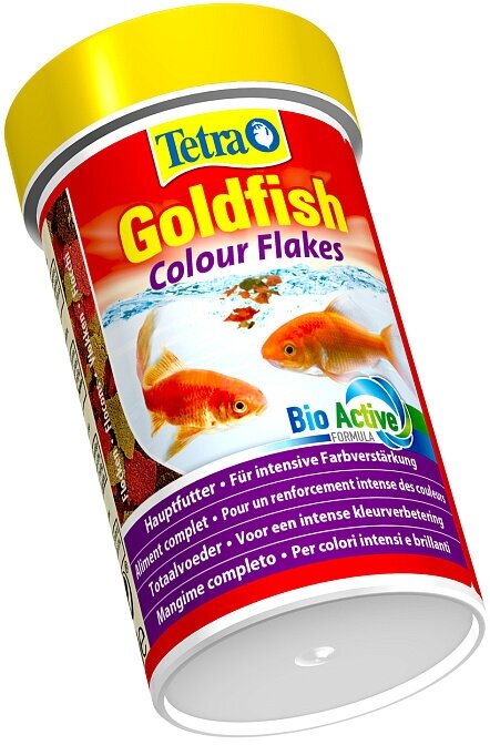 TetraGoldfish Colour корм в хлопьях для улучшения окраса золотых рыб, 100 мл. - фотография № 3