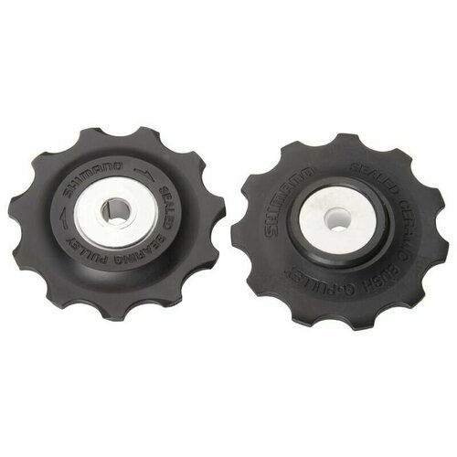 ролики заднего переключателя shimano slx rd m663 rd m670 rd m675 zee rd m640 10 передач 11t Ролики заднего переключателя для велосипеда Y5XU98030 направляющий+натяжной DEORE 10ск. RD-M593/610/615 SHIMANO (Япон)