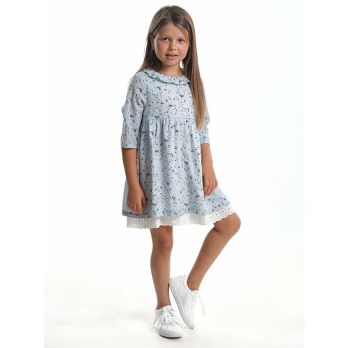 Платье Mini Maxi, размер 110, голубой рубашка mini maxi размер 110 мультиколор голубой