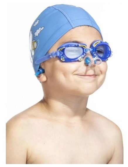 Набор для плавания Bradex «покоритель глубин» (шапочка, очки, беруши, зажим для носа)