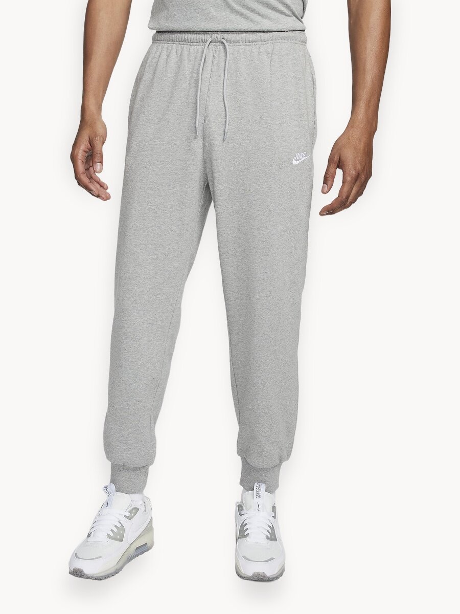 Брюки NIKE Club Knit, размер L, серый