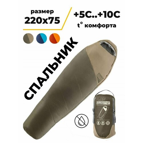 фото Спальник winner outfit mummy 250 г/м +5 green skully