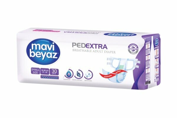 Подгузники для взрослых Mavi beyaz Small, объем талии 50-85см, 30шт.