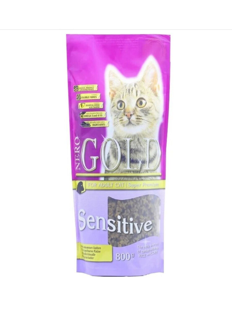 Nero Gold (Неро Голд) для кошек с чувствительным пищеварением: ягненок (cat adult sensitive) 0,8 кг