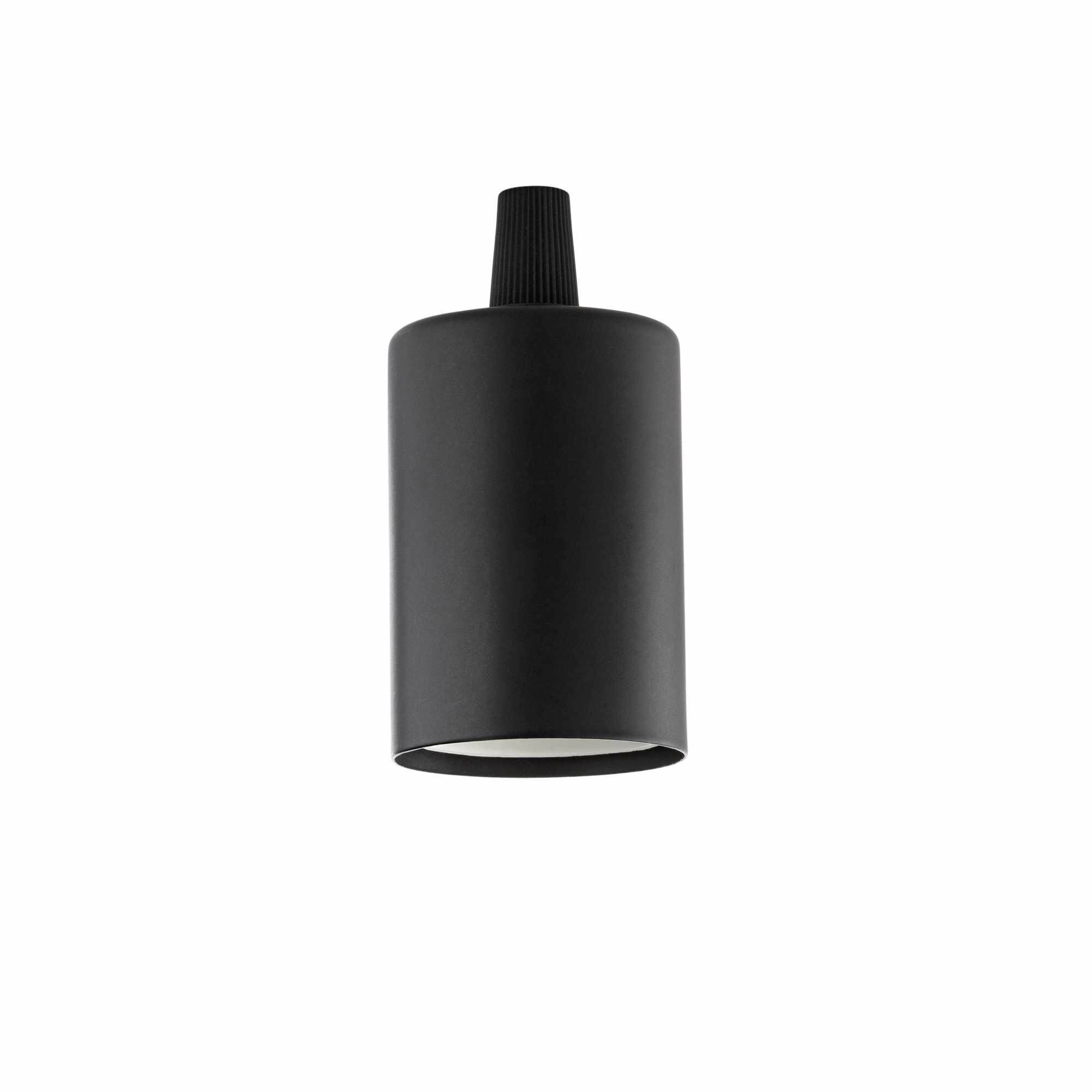 Патрон ideal lux Portalampada E27 Liscio макс.1х60Вт Е27 230В IP20 Черный Металл Для подвесного светильника 242576.
