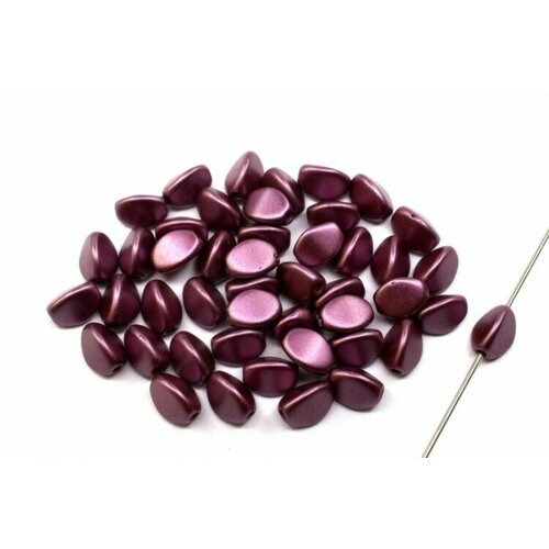 Бусины Pinch beads 5х3мм, отверстие 0,8мм, цвет 25031 бургунди, пастель, 755-112, 10г (около 117шт)