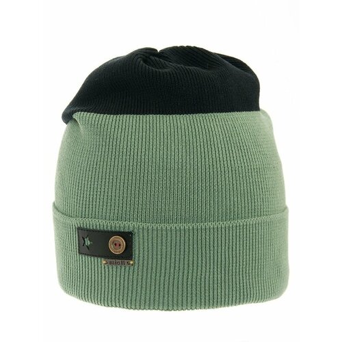 фото Шапка mialt, размер 52-54, черный, хаки