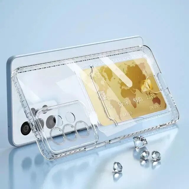 Чехол силиконовый с картхолдером для Samsung Galaxy A33 5G прозрачный