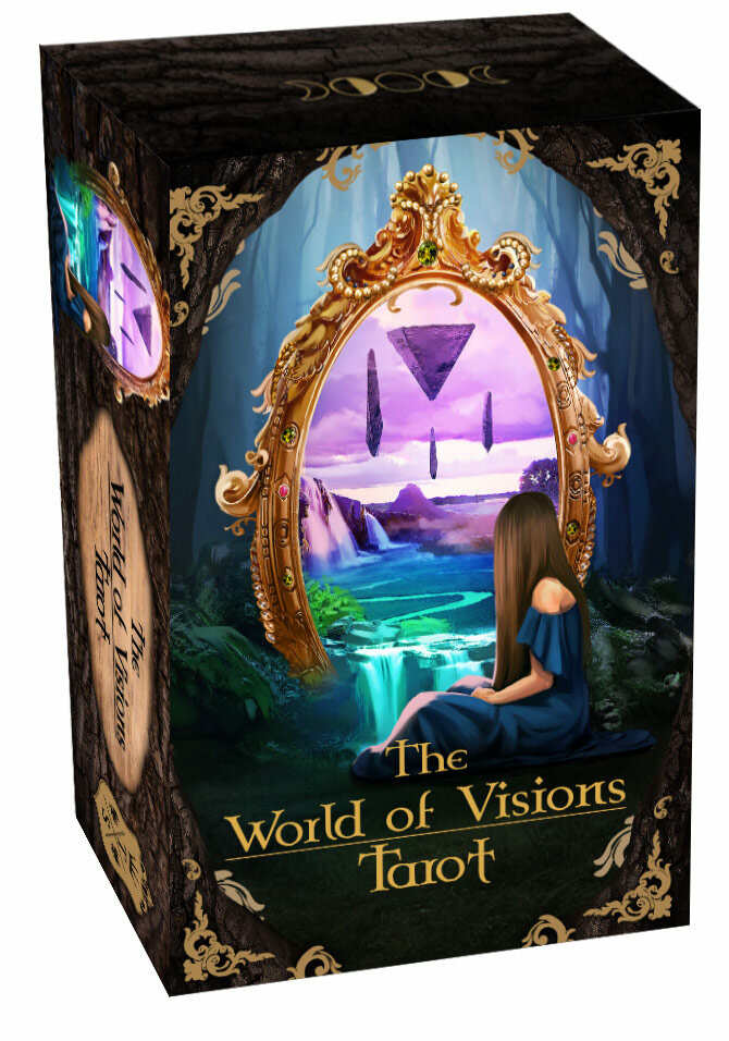 Карты Таро The World of Visions Tarot 12cm, Taroteca / Мир Видений 12 см золотой срез