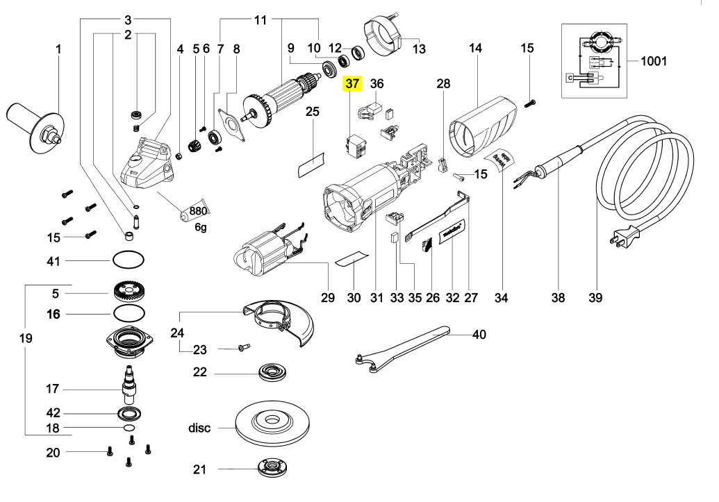 Выключатель W 680/W 780 METABO 343408260