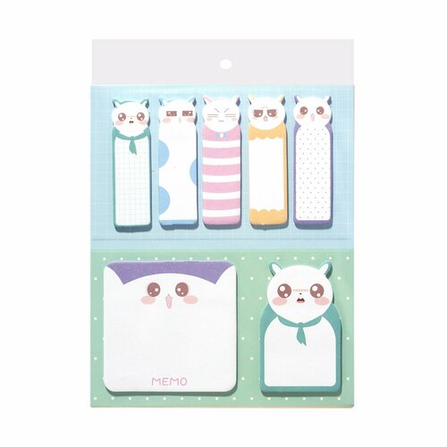 Алингар Набор фигурных блоков для записей с клеевым краем Котенок 379₽