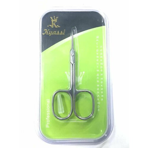 Ножницы маникюрные Kyassi 2021A, для кожи, загнутые, металлические, 1 шт