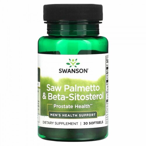 Swanson, Saw Palmetto & Beta-Sitosterol, 30 Softgels