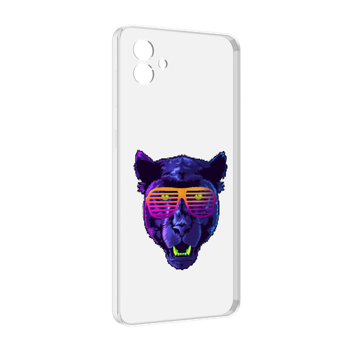Чехол MyPads фиолетовая пума в очках для Samsung Galaxy M04 задняя-панель-накладка-бампер чехол mypads медведь в очках для samsung galaxy m04 задняя панель накладка бампер