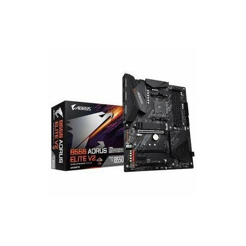 Материнская плата Gigabyte Материнская плата Gigabyte B550 AORUS ELITE V2 Soc-AM4 AMD B550 4xDDR4 ATX AC`97 8ch(7.1) 2.5Gg RAID+HDMI+DP