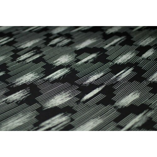 Ткань черный тяжелый атлас с рисунком