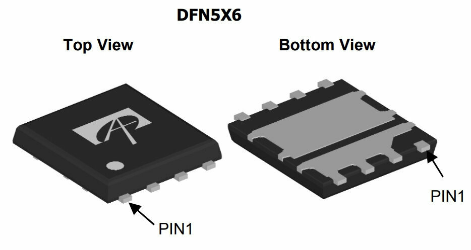 Микросхема AON6934A Dual N-Channel MOSFET 30V 28A DFN5X6B