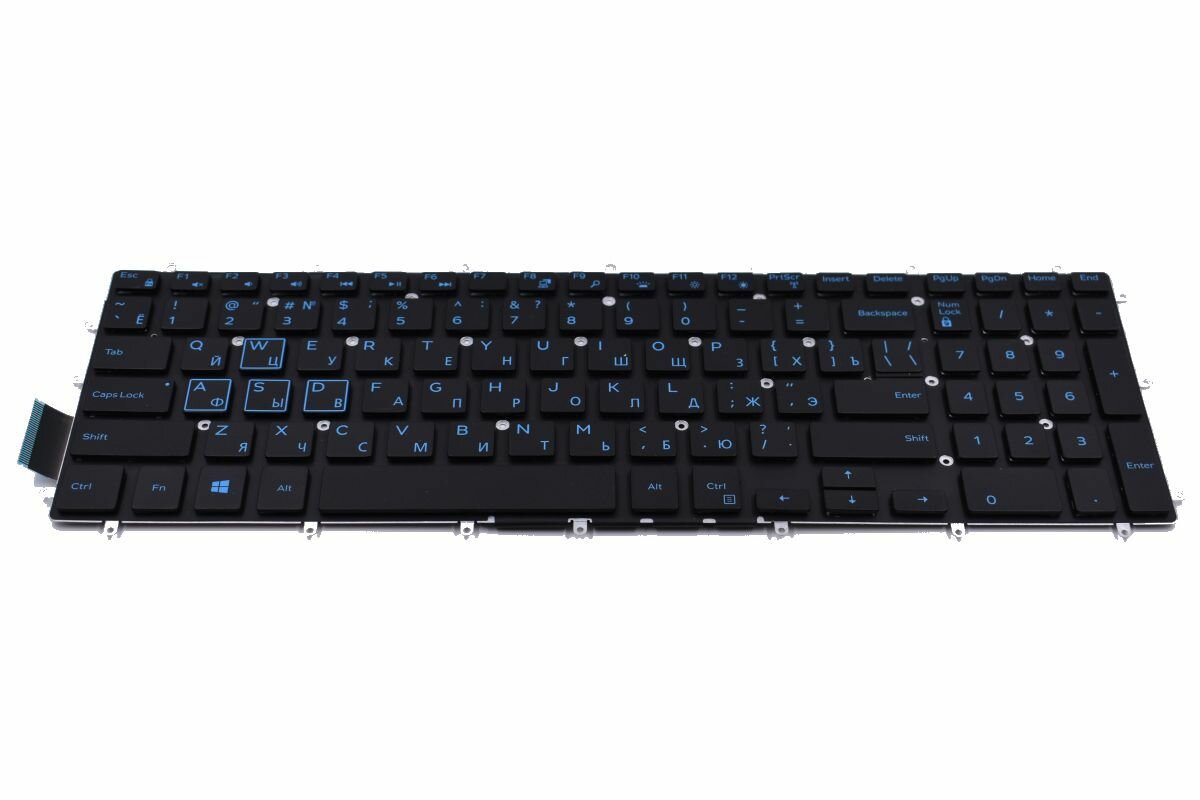 Клавиатура для Dell G3 15 3500 ноутбука с синей подсветкой