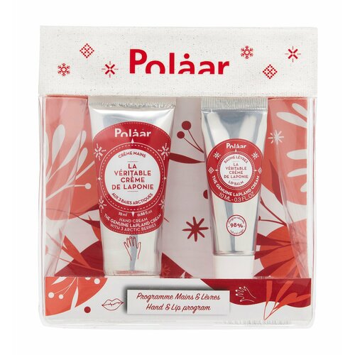 POLAAR The Genuine Lapland Kit Набор (Крем для рук увлажняющий 25 мл+ Бальзам для губ 10 мл) бальзам для губ увлажняющий levrana aqua 10 мл