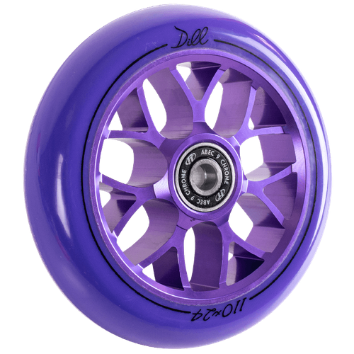 фото Колесо для трюкового самоката techteam x-treme 110*24мм, dill, purple
