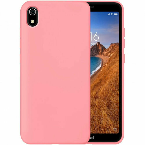 Накладка силиконовая Silicone Cover для Xiaomi Redmi 7A розовая