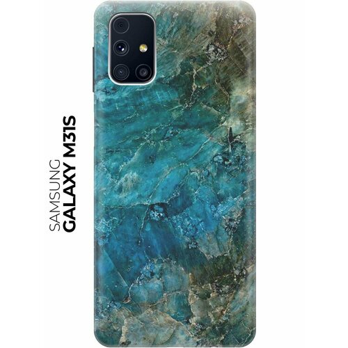 Чехол - накладка ArtColor для Samsung Galaxy M31S с принтом Синий мрамор чехол накладка artcolor для samsung galaxy s10e с принтом синий мрамор