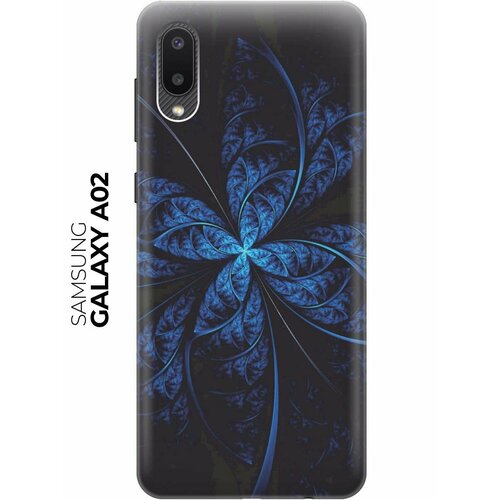 Чехол - накладка ArtColor для Samsung Galaxy A02 с принтом Темно-синяя абстракция чехол накладка artcolor для samsung galaxy s20 ultra с принтом темно синяя абстракция