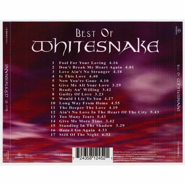 Компакт-диски, EMI, WHITESNAKE - Best Of Whitesnake (CD) Медиа - фото №2