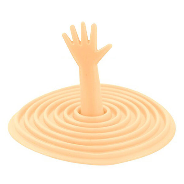 фото Пробка-заглушка для ванной силиконовая, цвет бежевый, 1 шт