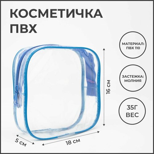 фото Косметичка голубой denco store