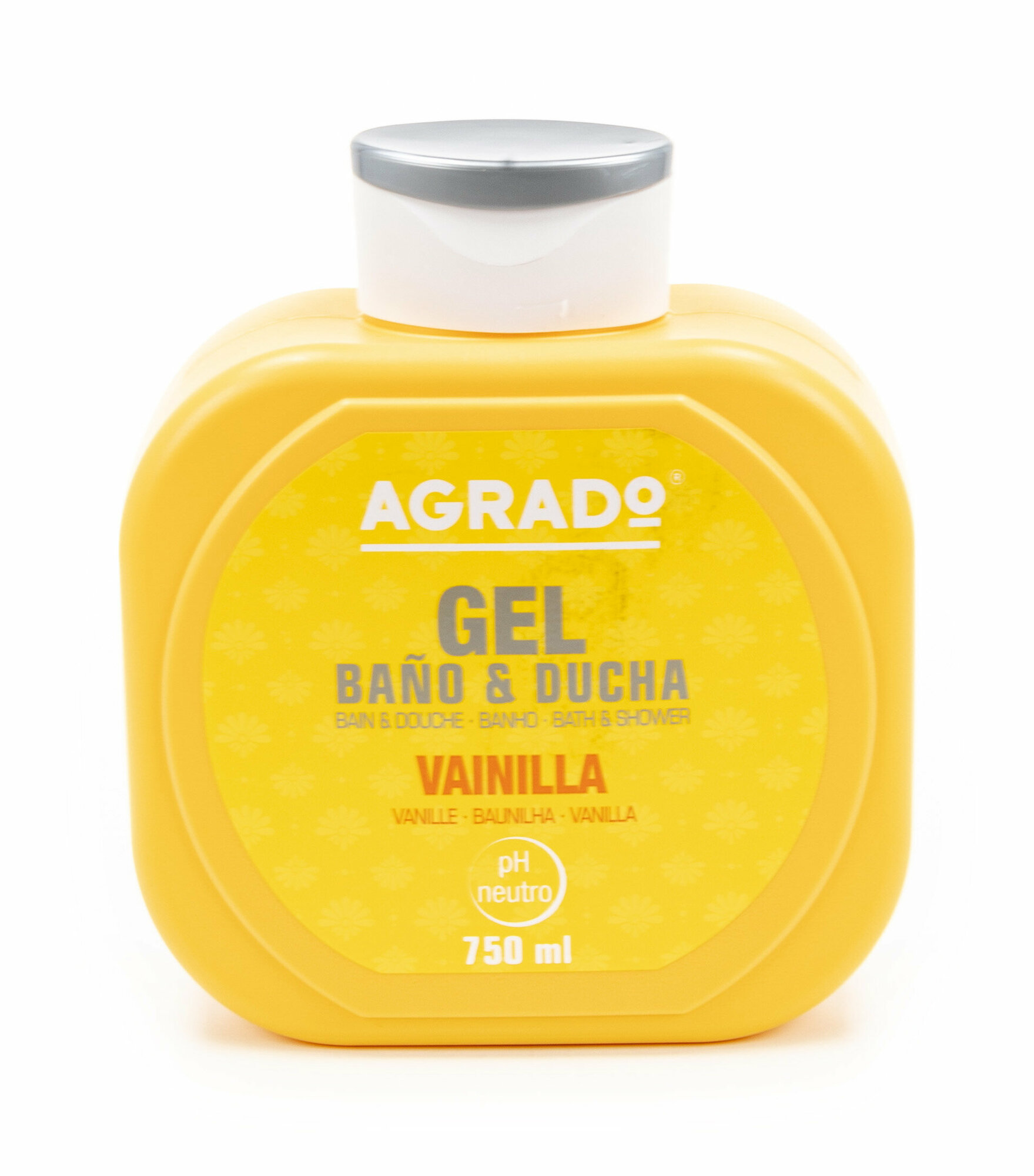 Agrado / Аградо VANILLA Гель для душа смягчающий и питательный с ароматом ванили 750мл / очищающее средство для тела