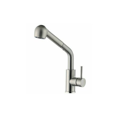 Смеситель для кухни ZORG Steel Hammer (SH 5144 INOX), с выдвижным изливом, сталь