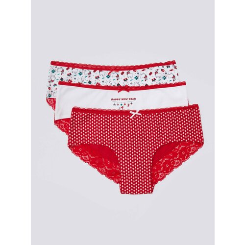 фото Трусы zolla, размер xs, белый, красный