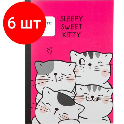 Комплект 6 штук, Тетрадь общая So Many Cats 60л, B5, блок бел, клетка, пл. обл, в ассортимент тетрадь в линейку just cats 40 листов b5