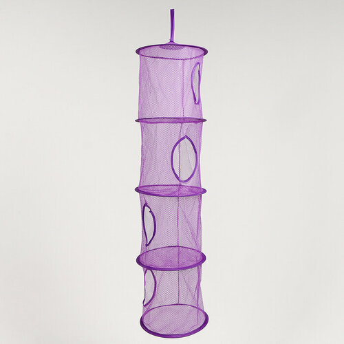 SUI Корзина подвесная для игрушек 4 секции микс 27х27х92 см