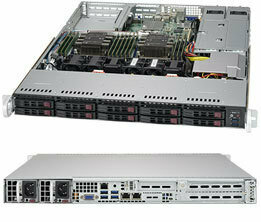 Сервер Supermicro SuperServer 1029P-WTRT без процессора/без накопителей/количество отсеков 2.5" hot swap: 10/2 x 750 Вт/LAN 10 Гбит/c