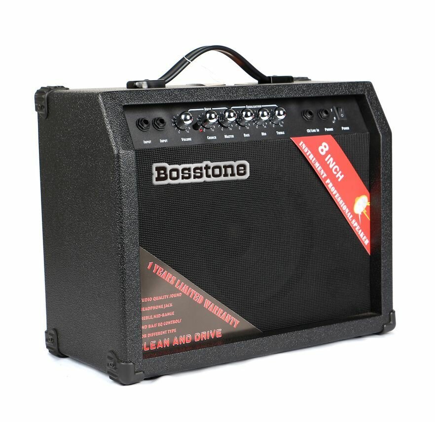 Bosstone GA-30W Black Гитарный усилитель: Мощность - 30 Ватт, Динамик 8"